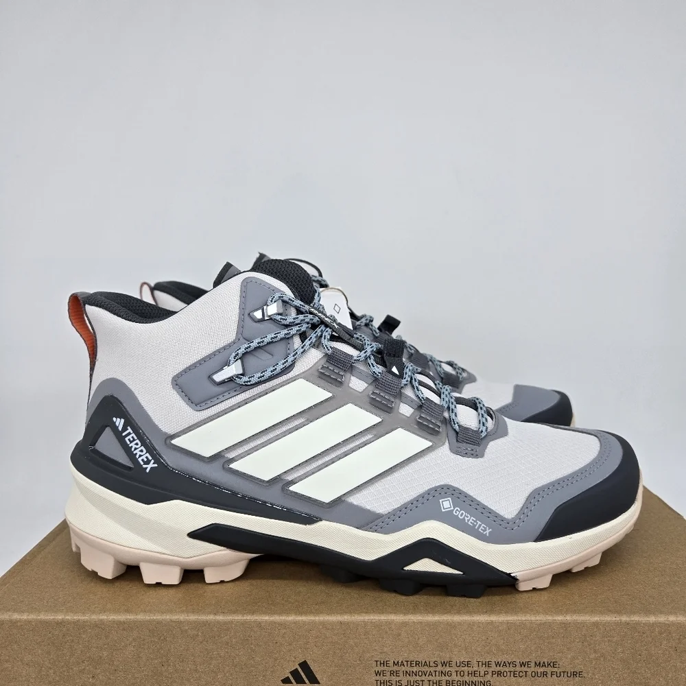 Adidas Terrex Skychaser Mid GORE-TEX 'Grey Off White' Women's Hiking Shoes 8.5